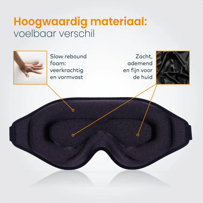Luxe 3D Memory Foam Slaapmasker voor Ultiem Slaapcomfort